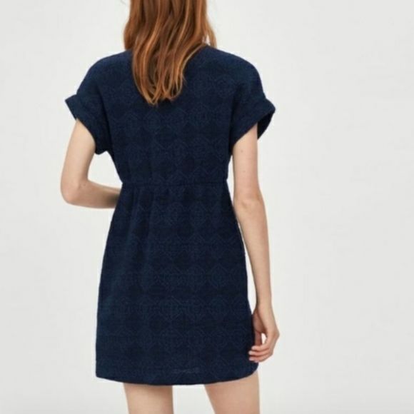 Zara TRF Collection Tweed Dress with Buttons - Picture 5 of 5